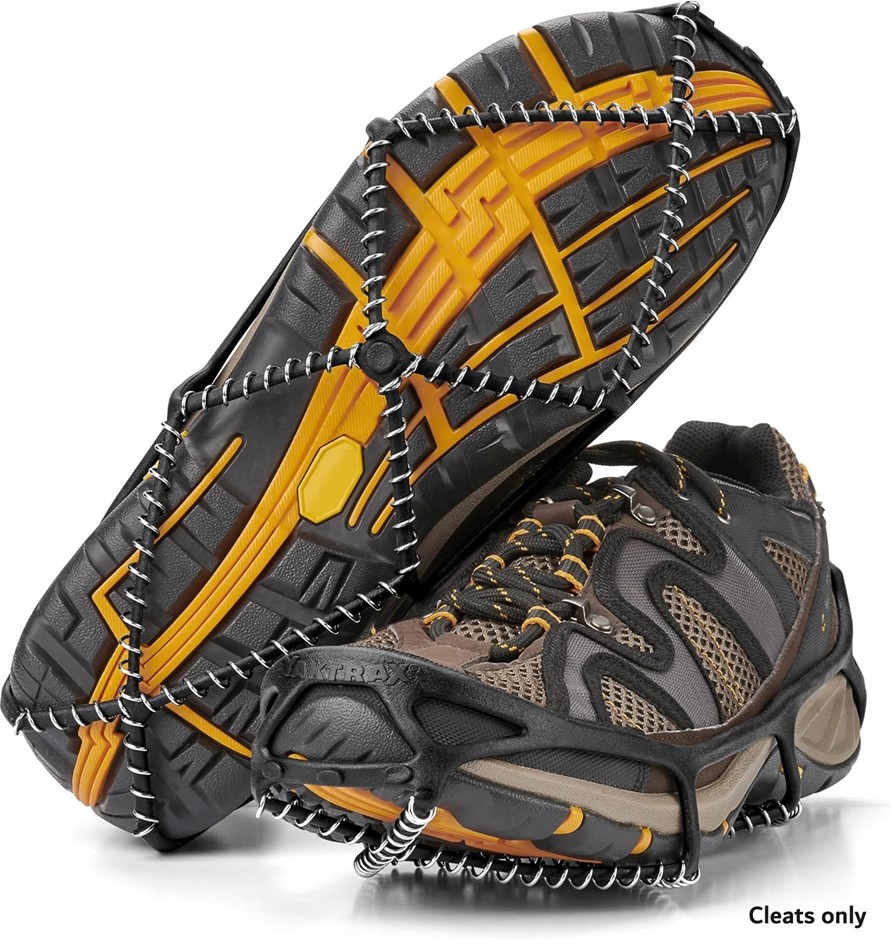 YAKTRAX Walk Traction Cleats, Size XS, 360-Degree Grip on Snow, Ice, & Mult