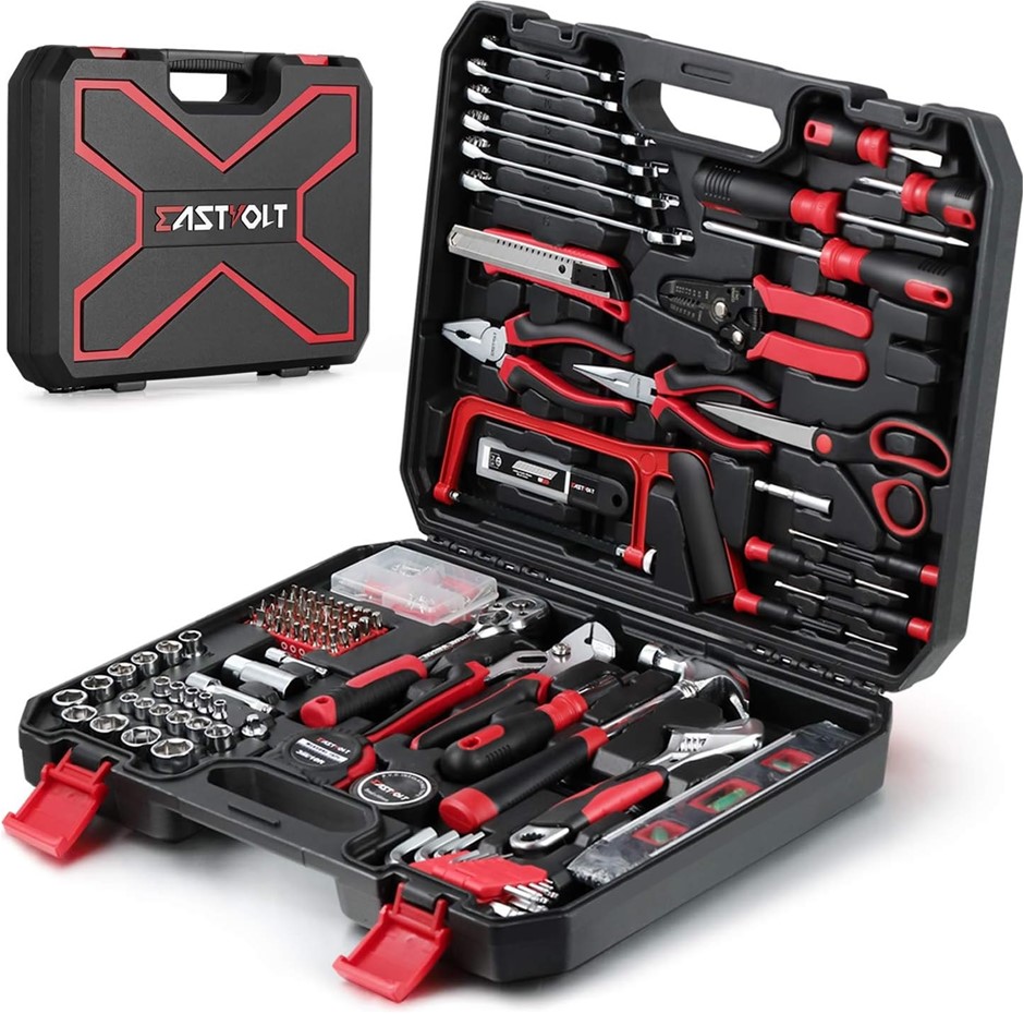 EASTVOLT 217-Piece Household Tool Kit, Auto Repair Tool Set, Plier, Screwdr