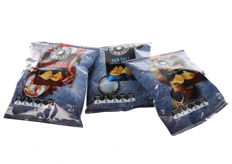80 x RED ROCK DELI Assorted Chips, Including Flavours: Sweet Chilli & Sour