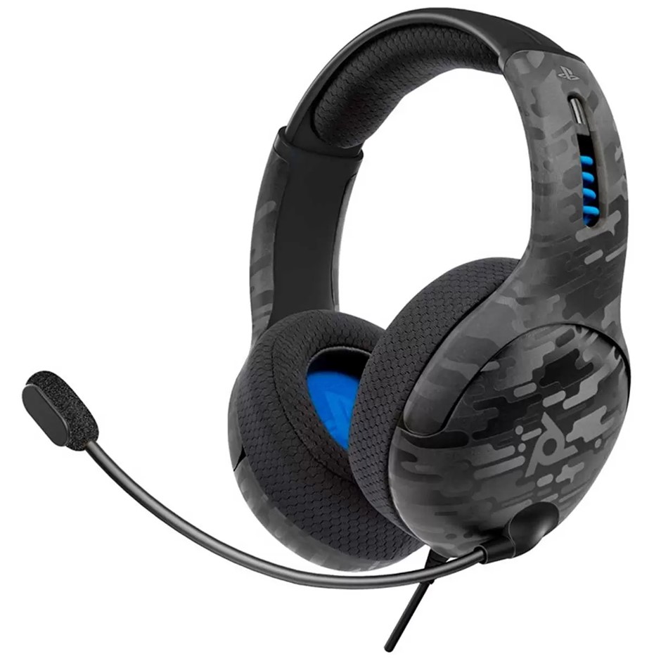 PDP LVL 50 Wired Stereo Gaming Headset For PlayStation Black Camo