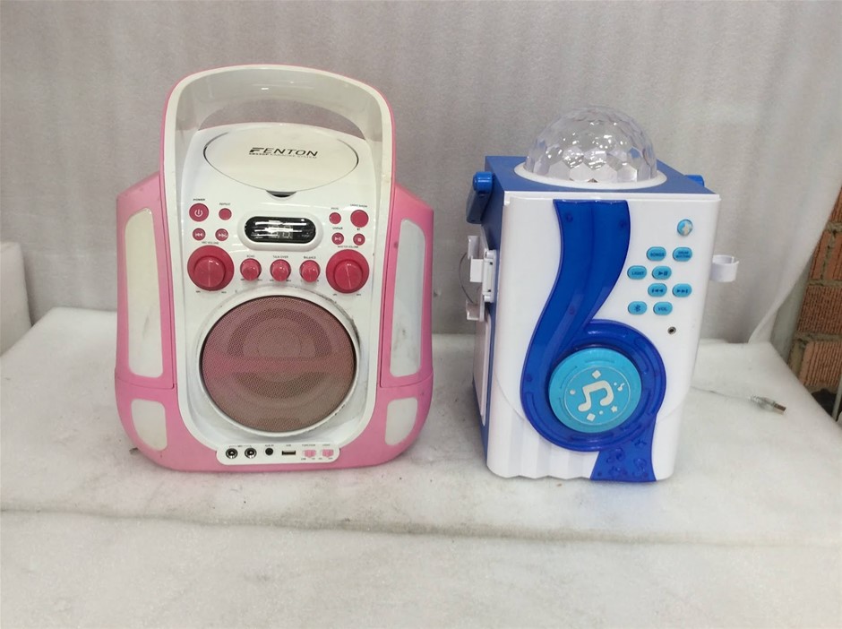 Fenton SBS30P Karaoke System + Bluetooth Portable Karaoke With Disco Lights