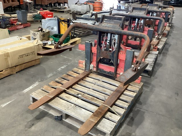 Bolzoni Auramo Bin Rotator Forklift Attachment