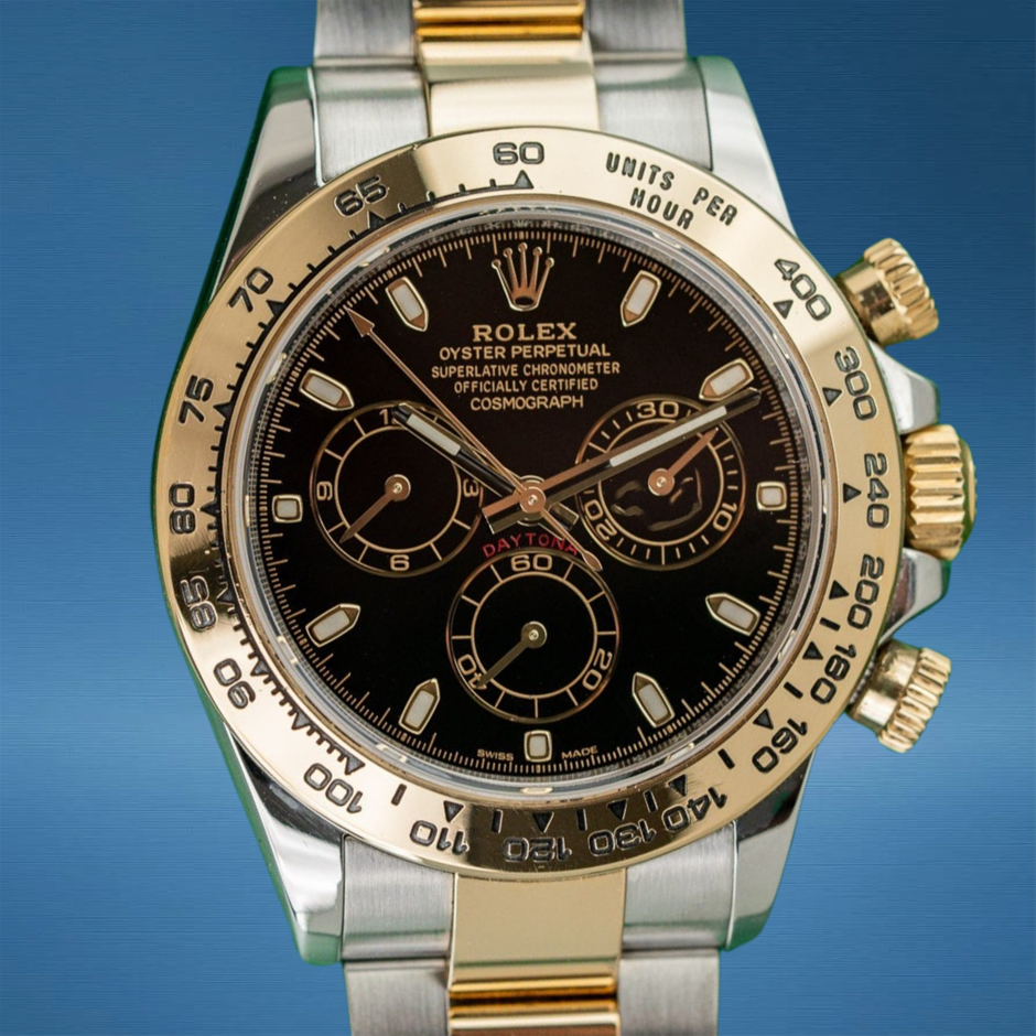 Rolex Daytona 116503 Black Dial Two-Tone Yellow Gold 2021 BxP