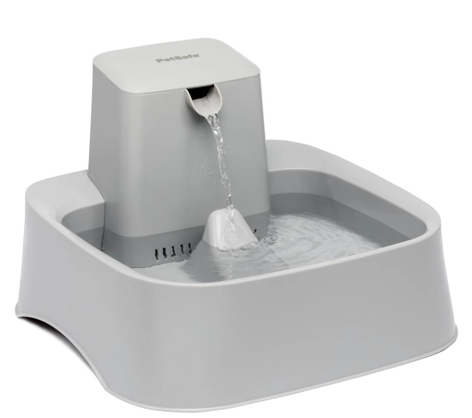 PETSAFE Drinkwell Dog & Cat Water Fountain, 7.5L, Light Grey. NB: Missing f