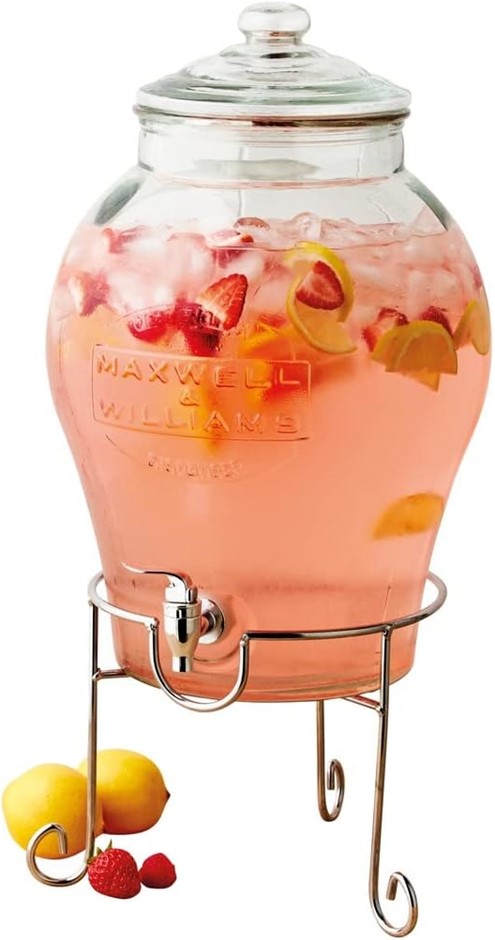 MAXWELL & WILLIAMS Old English Drink Dispenser w/ Stand, 11L. NB: Not in or