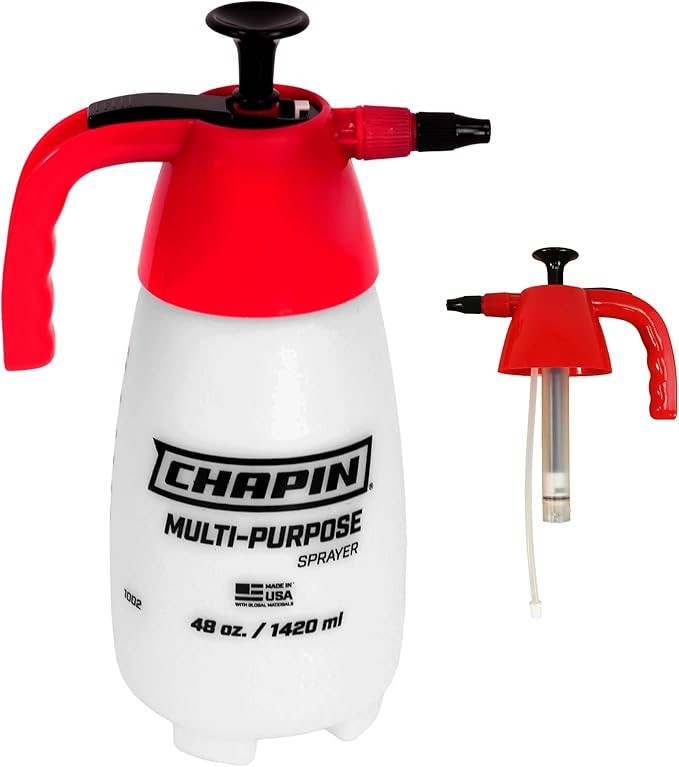 CHAPIN International 1002 48-Oz Multi-Purpose Sprayer, Red/White, Fine to C