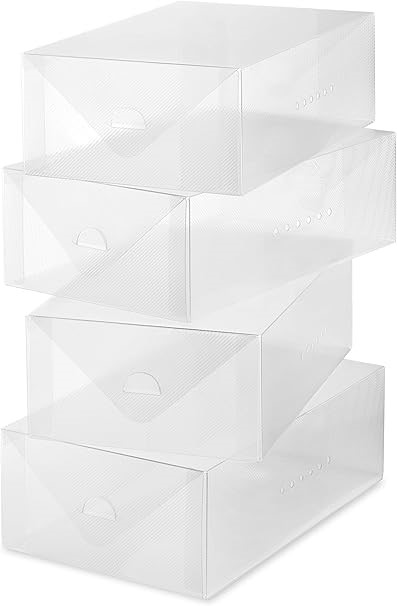 Whitmor Clear Vue Women's Shoe Box, S/4
