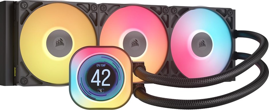 CORSAIR iCUE Link Titan 360 RX LCD Liquid CPU Cooler – 360mm AIO – Low-Nois