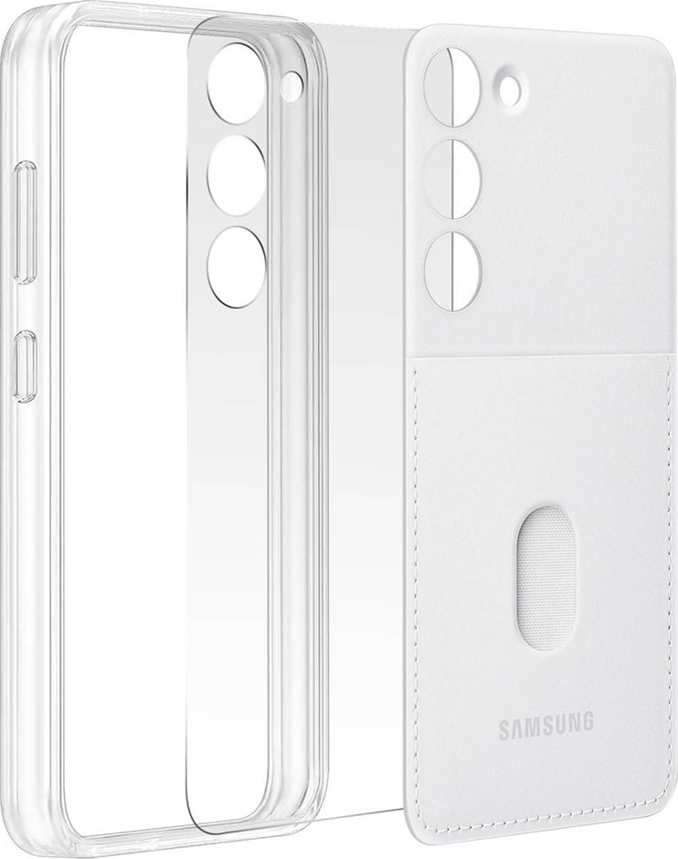SAMSUNG Galaxy S23 Frame Cover, White Buyers Note - Discount Freight Rates