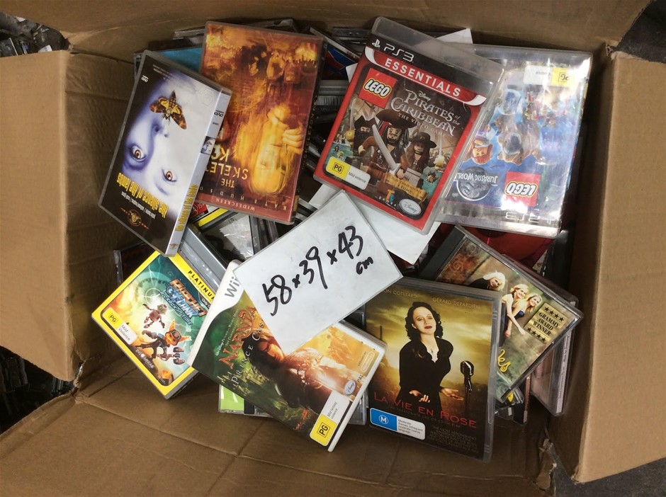 Mixed Different types of movie DVDs (58x39x43:cm)