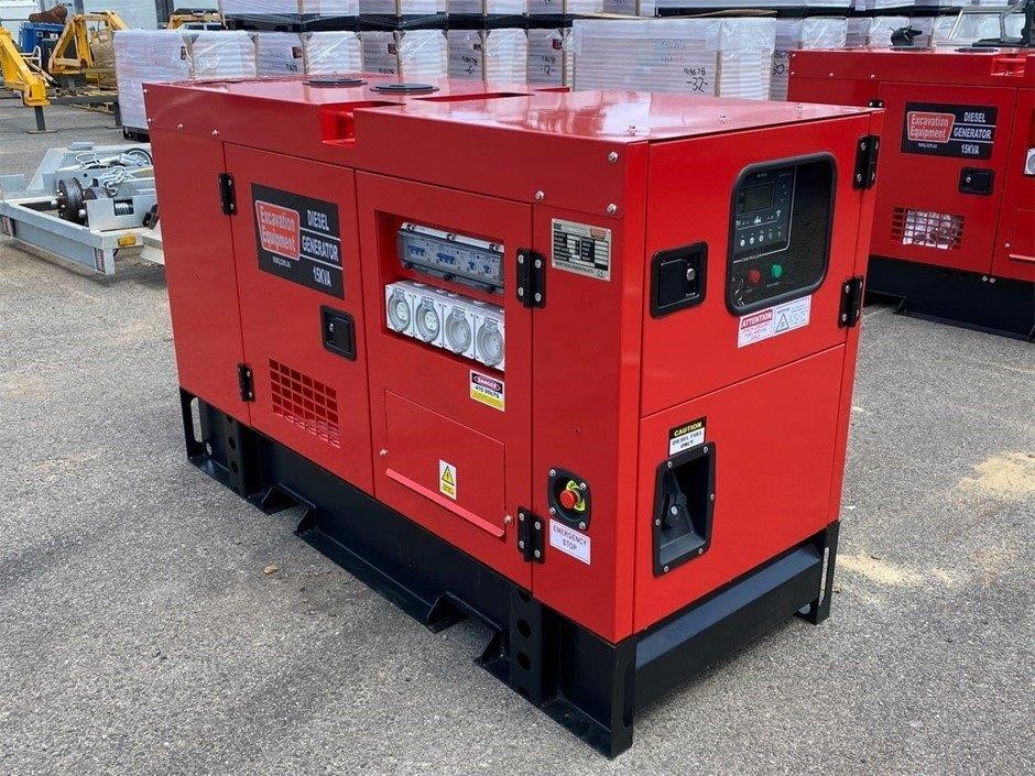 Silenced 15kVA Generator(Unused)