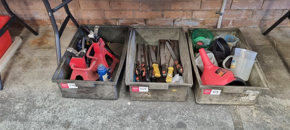 3 boxes various contents