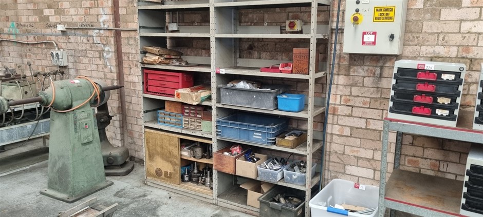 2 bays of shelving inclusive of contents