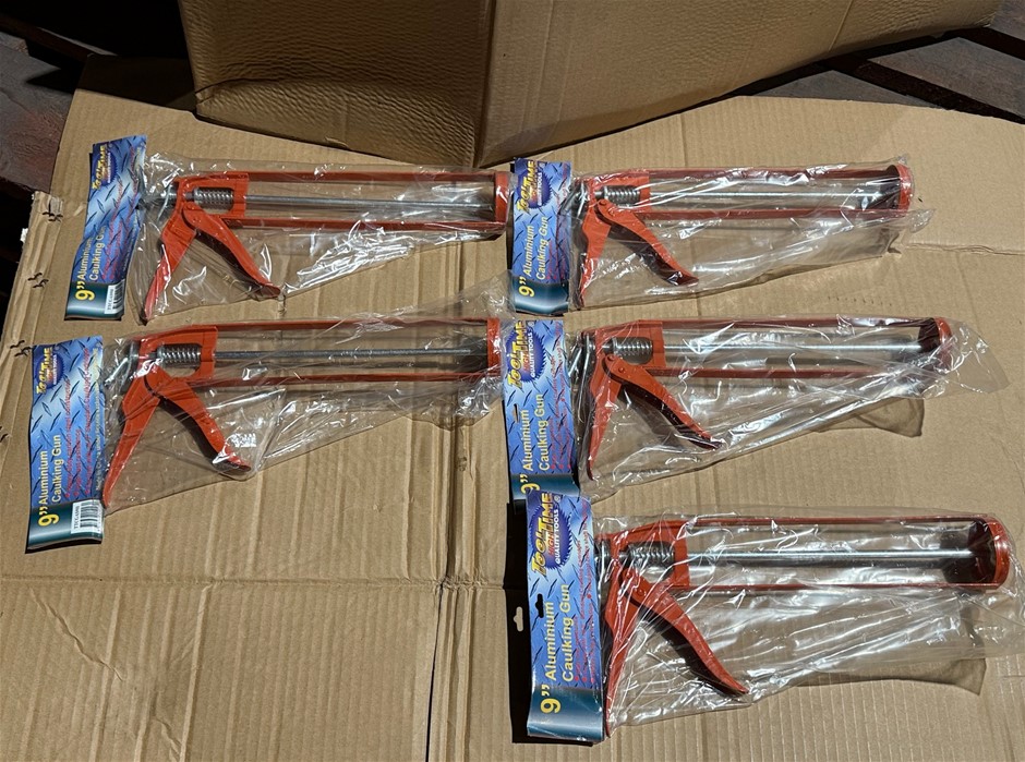 Tooltime Caulking Gun 9" Heavy Duty Construction x 5 units Brand NEW