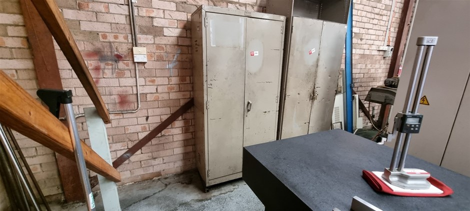 Steel Cabinet with shelving and doors