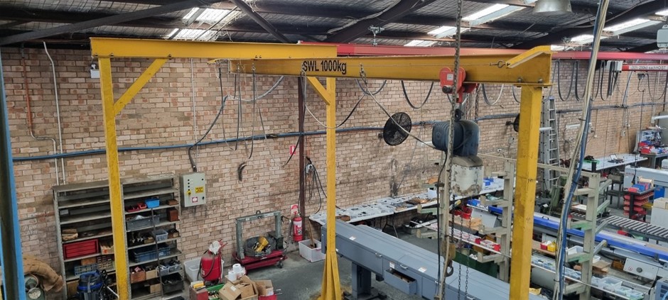 SWL 1000kg Gurder Trolley Mono Crane, Yellow