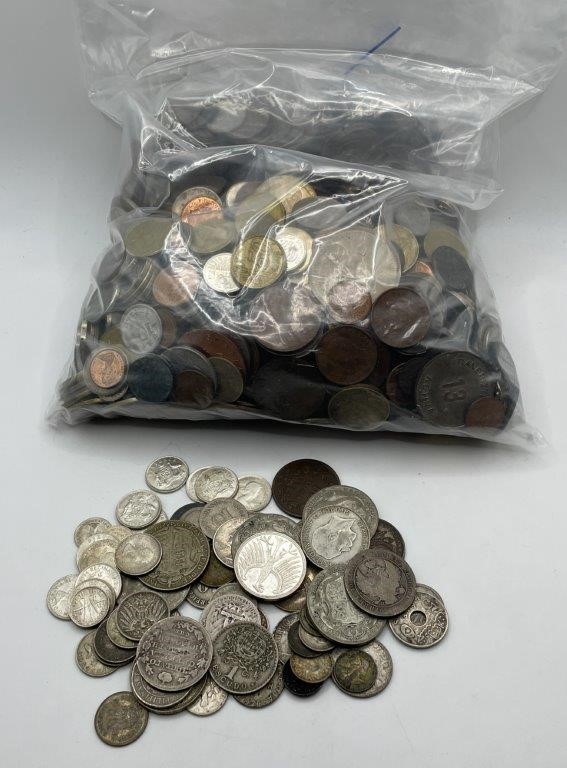 A Large Assortment of World Coins, Pre-Post 1900s