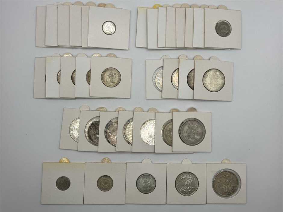 Approx. 35 x Asstd South African Silver Coins, Pre-Decimal and Decimal