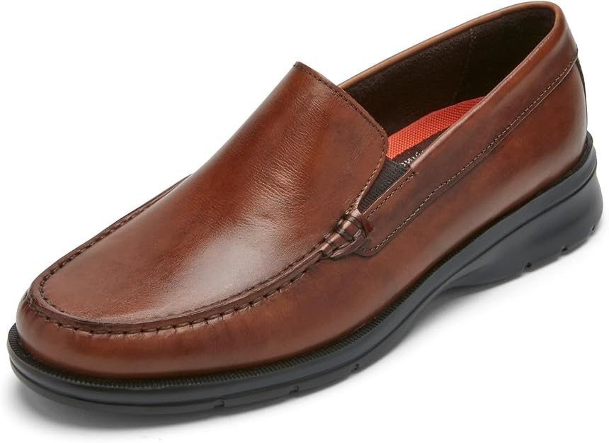ROCKPORT Men's Palmer Venetian Loafer, Cognac Antique, 7 US