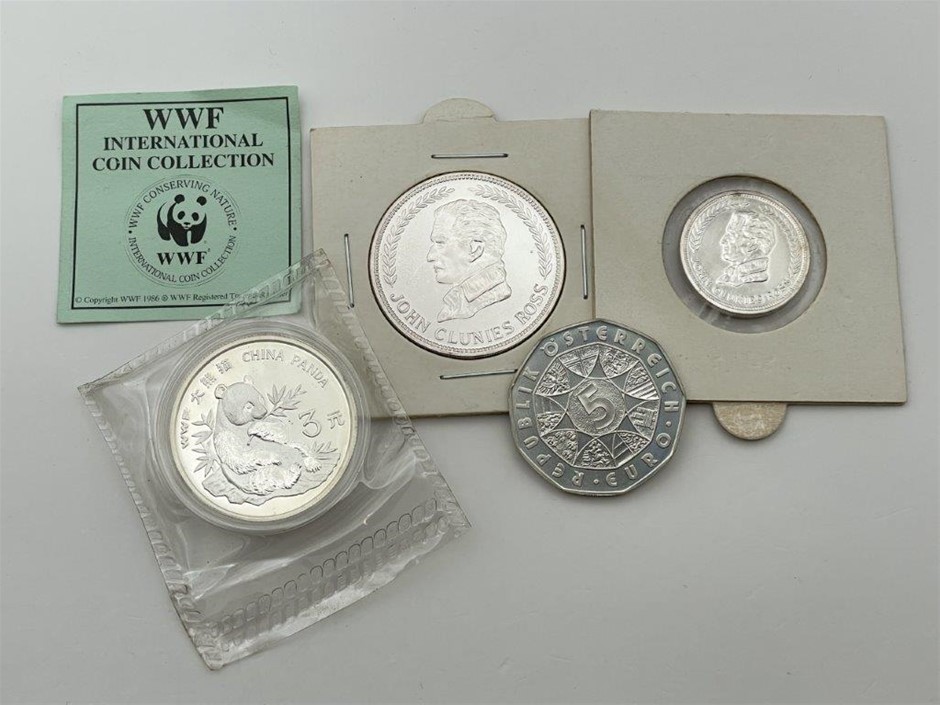 4 x Asstd World Proof Silver Coins c. 1977-2008