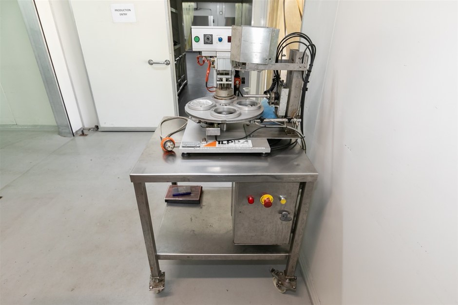 ILPRA OPTI 300 FILL SEAL Cup Sealer Machine with Mobile Bench