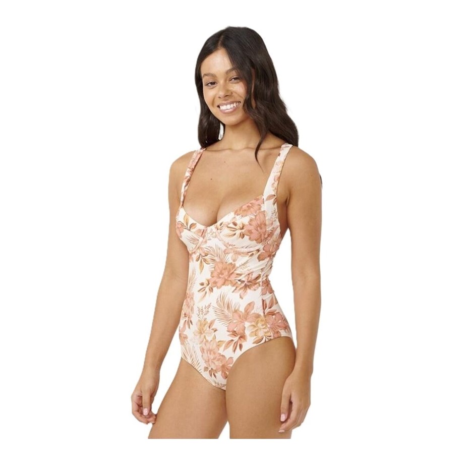 RIP CURL Women's Desert Dreams D/DD One Piece Swimsuit , Size M, Antique Wh