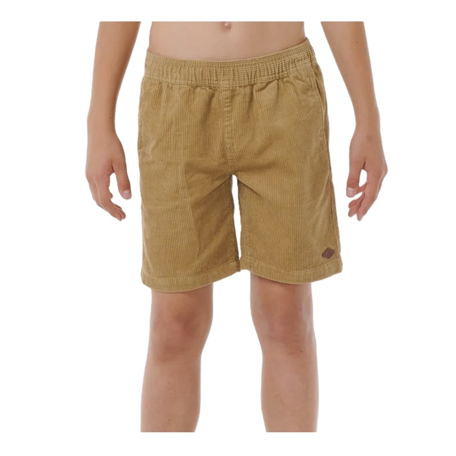 RIP CURL Boy's Surf Cord Volley Boardshorts, Size 16, Dark Khaki. RRP: $59.