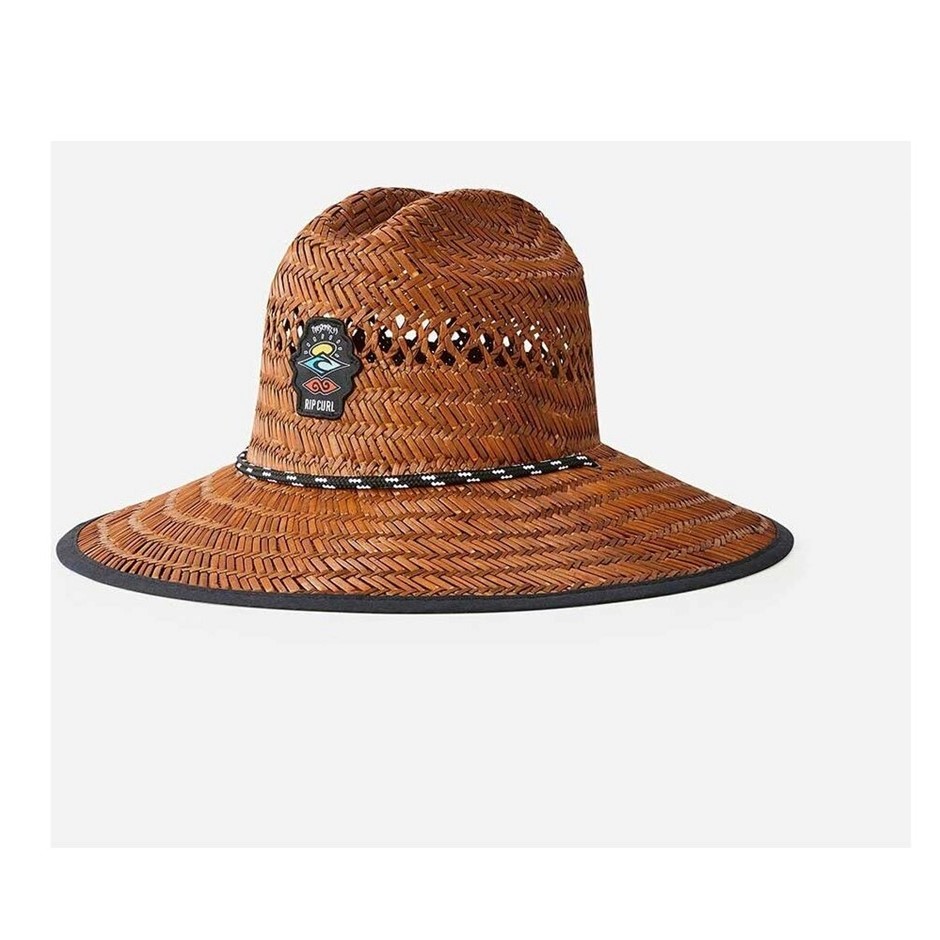 RIP CURL Men's Logo Straw Hat, Size LXL, Brown. RRP: $35.99.  Buyers Note -