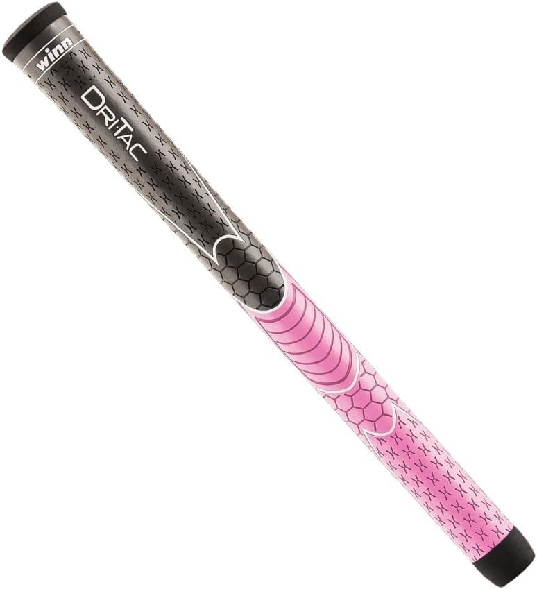 4 x WINN DriTac Undersize Golf Club Grip, 30.5 x 4 x 4.5 cm, Gray/Pink.