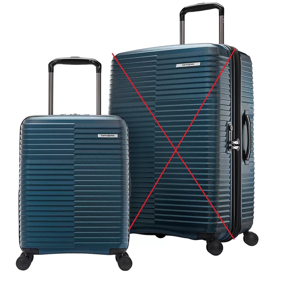 SAMSONITE Stackit Carry OnHardside Luggage Case, Teal, 55 x 40 x 20 cm. NB: