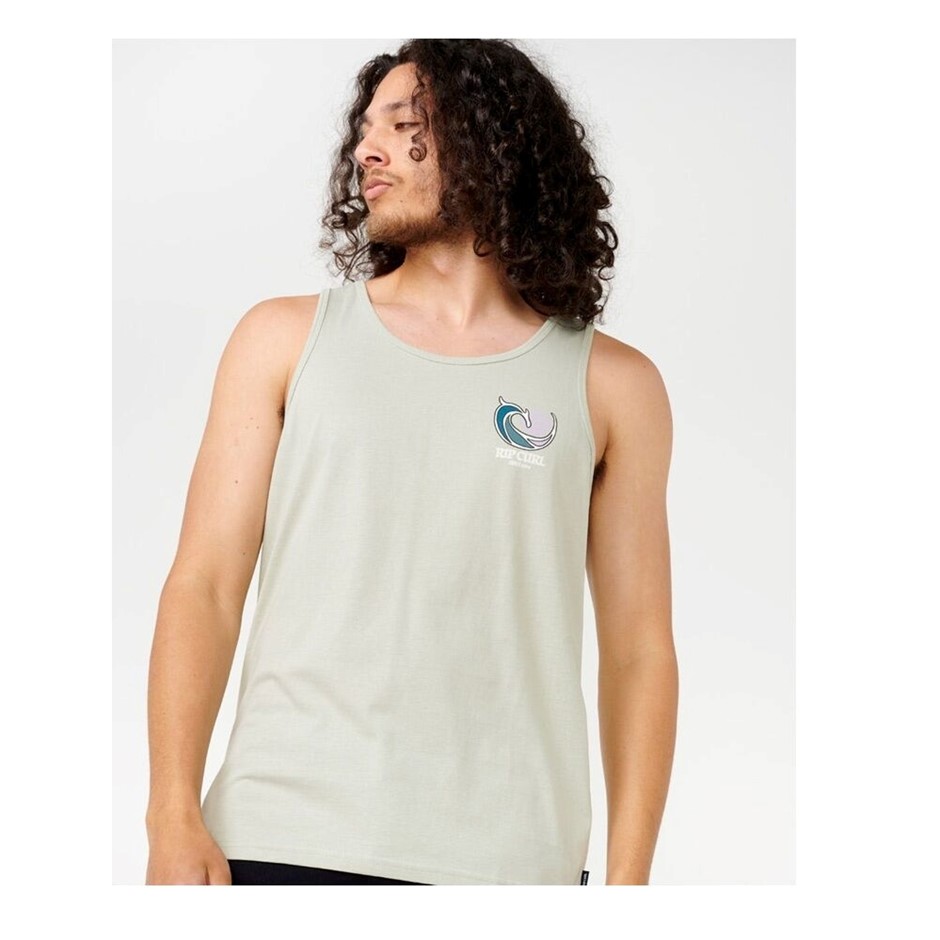 RIP CURL Men's Hazed and Tubed Tank Top - Mint Haze, Size XL. RRP: $45.99.