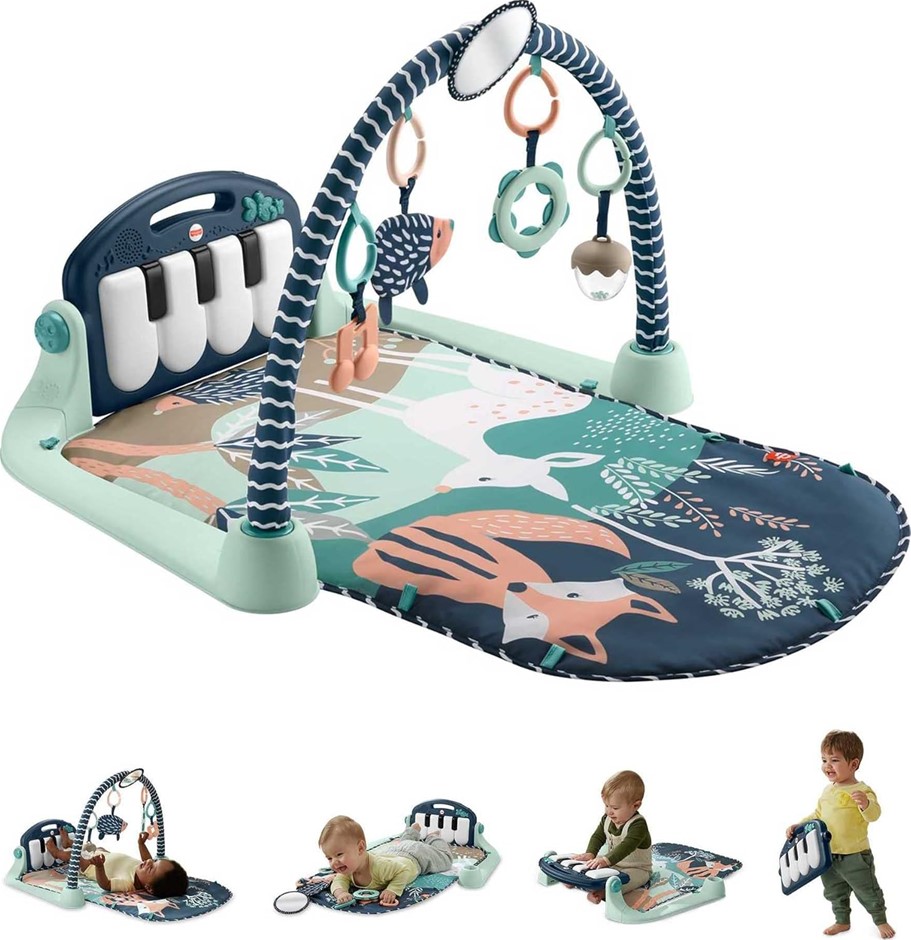 FISHER PRICE Baby Playmat Kick & Play Piano Gym with Musical and Sensory To