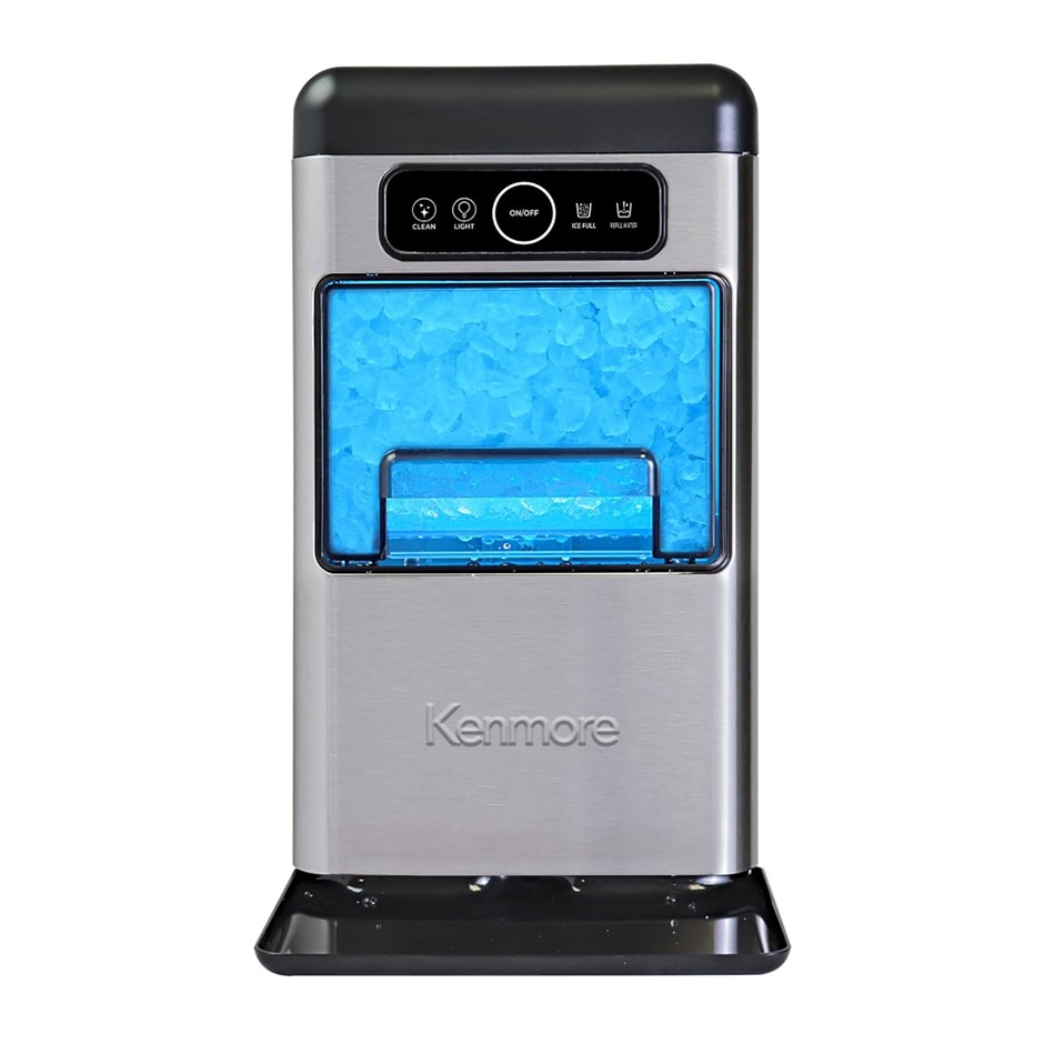 KENMORE Crunchy Nugget Ice Maker, Ice in 6 Min, 18kg/24hr, Black, KKIMNF-40