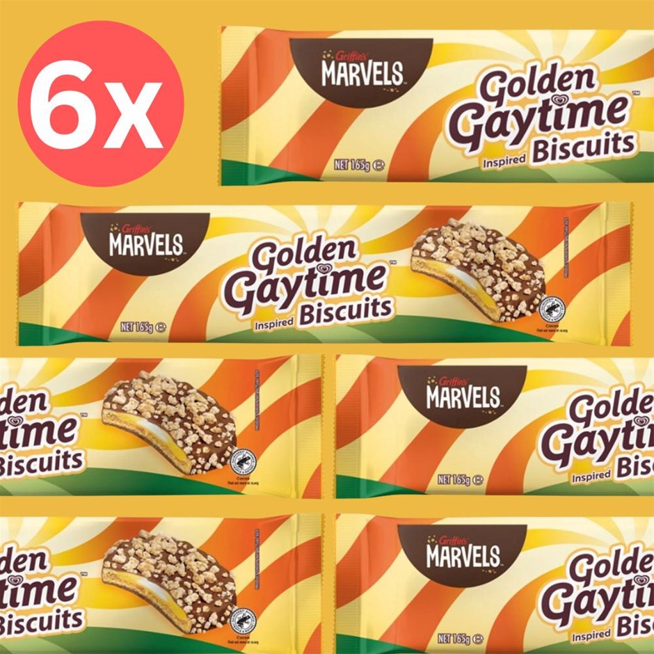 6x Golden Gaytime Biscuits 165g BB: 05/25