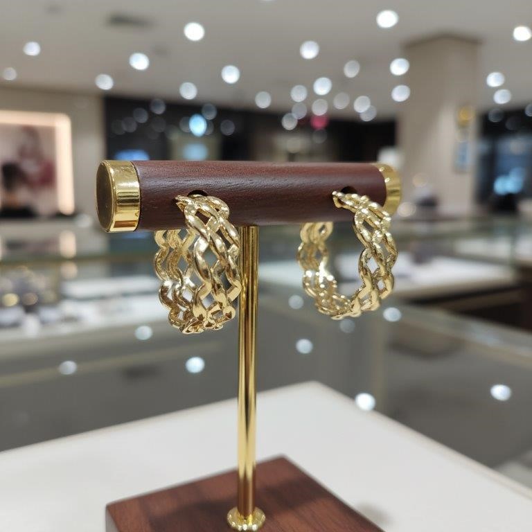 18K/Italy Solid Gold Filled Earring -(stamped 18K/Italy)-Warranty Quality