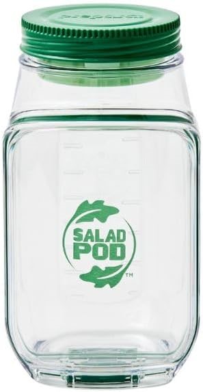 PREPARA "The Original" Salad Pod – Mason Jar Style Container with Side-Open