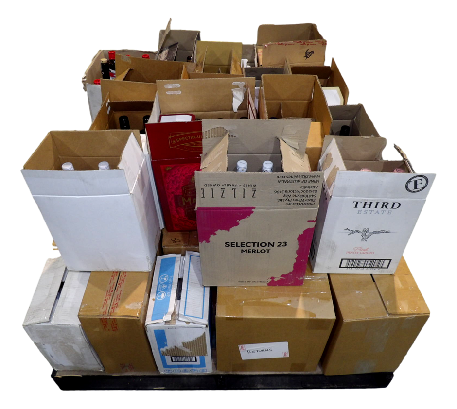 Pick Up Pallet Of Wine Approx 23 Assorted Cartons Of Wine