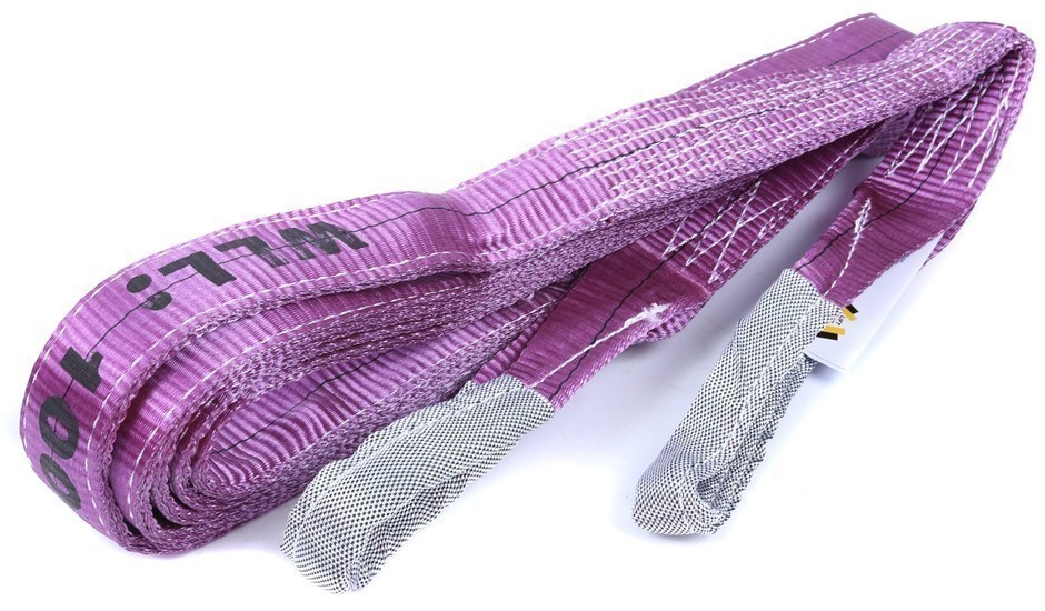 2 x Flat Webb Lifting Slings, WLL 1,000kg x 3M. (With Test Cert).