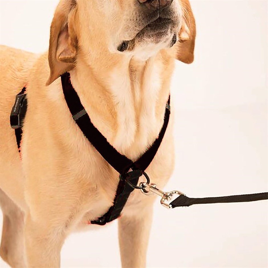 4 x SPORN Ultimate Control Dog Harness, Black, Large/Extra Large.