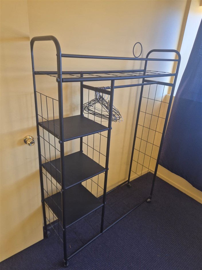 Black Wire Rack with Shelving
