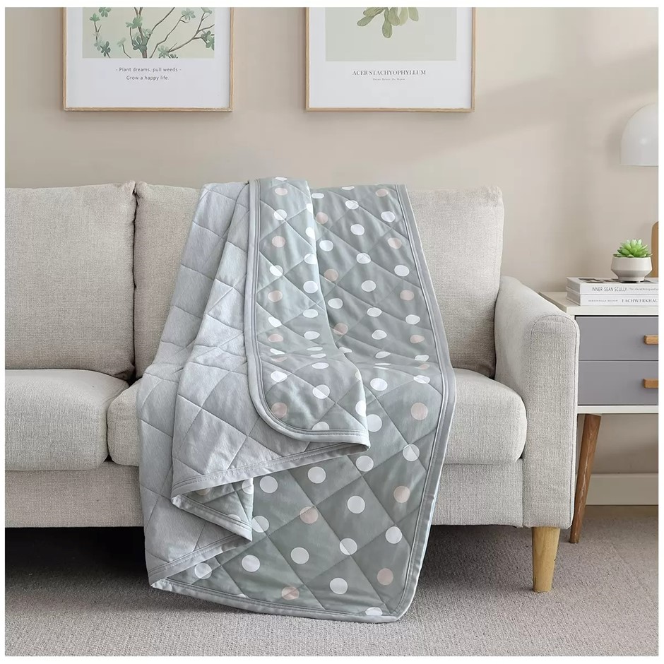 2 x SUTTON PLACE Cooling Throw, Reversible, 60" x 70", Grey. N.B: Throws ar