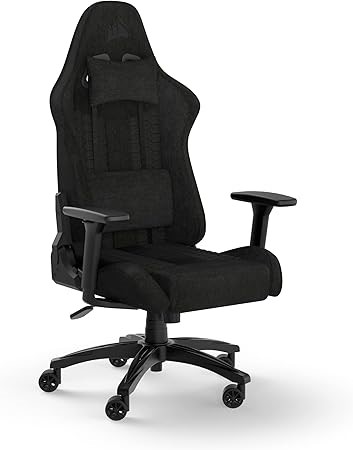 CORSAIR TC100 RELAXED Gaming Chair, Black. NB: Minor use, assembled, right