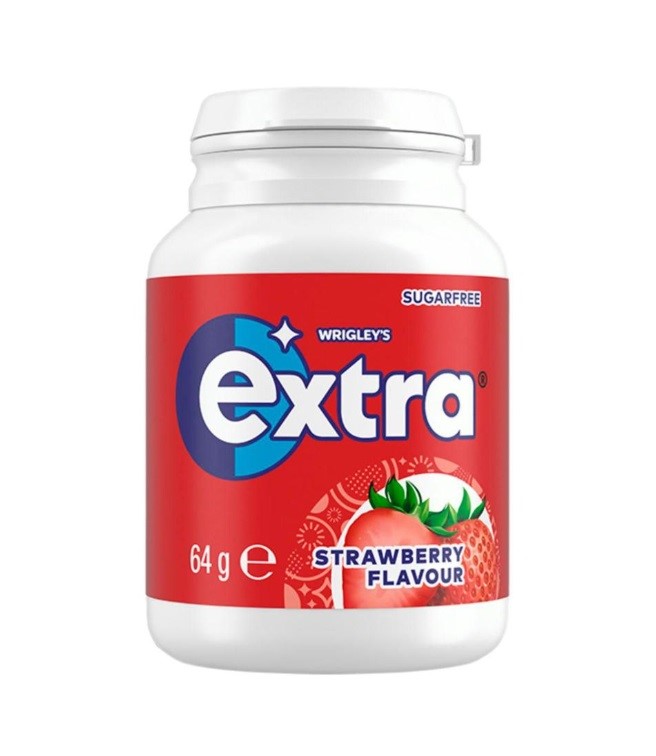 8 x WRIGLEY'S Extra Chewing Gum, Strawberry, 64g. Best Before: 08/2026 (1x