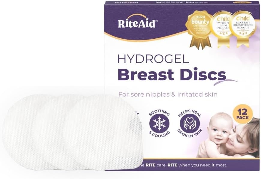 8 x Pack of 12pc RITE AID Hydrogel Breast Discs.