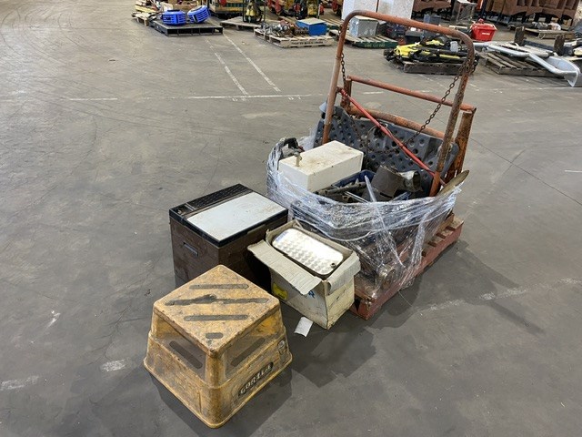 Steel Trolley & Contents