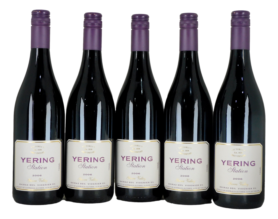 Yering Station Shiraz Viognier 2006 (5x 750mL), VIC.