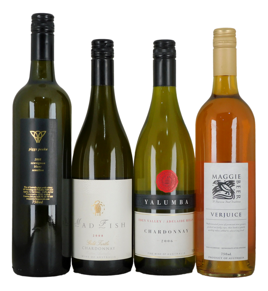Pack of Assorted White Wine (4x 750mL), Multi Region.