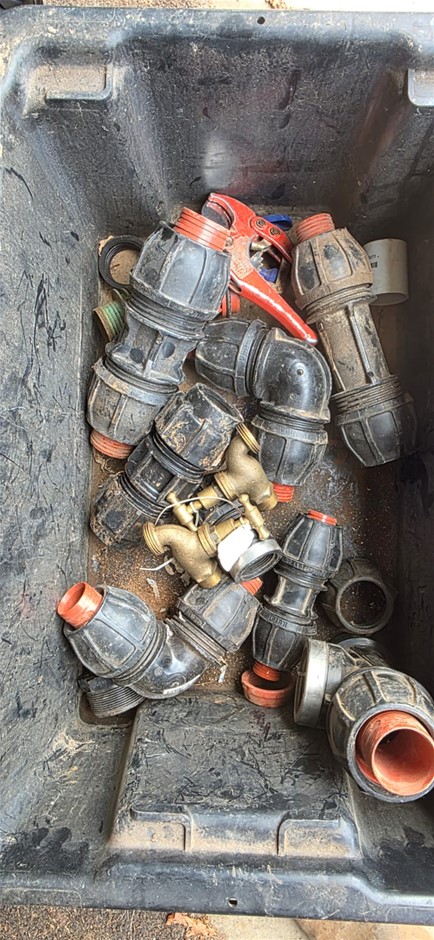 Assorted Poly Fittings and Brass Tops