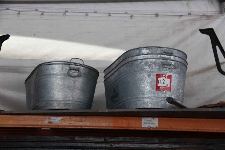 Corona Galvanise Drink Ice Tubs x5