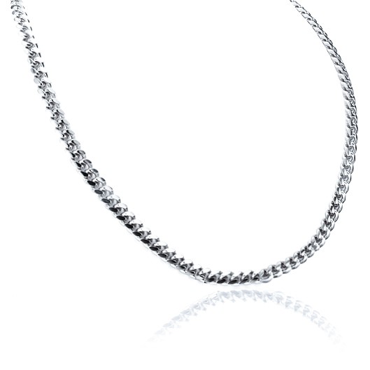 Men's Stainless Steel 3mm Curb Necklace - 55cm